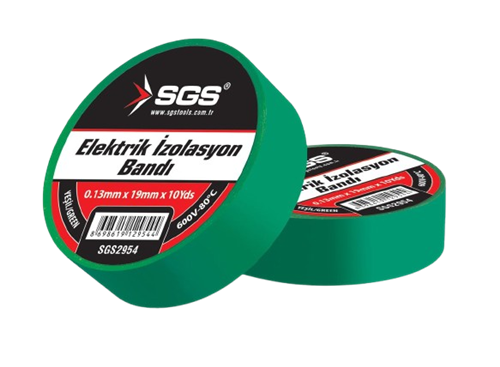 SGS ELEKTRİK İZOLASYON BANDI YEŞİL 19MM*10YRD